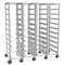 Lockwood Manufacturing 4-Column Mail Tray Caddie, Holds 40 Trays, Adjustable 3.5" Wide Supports RR69-10-3-12-4W - alternate 1